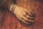 REMBRANDT Harmenszoon van Rijn Datail of The femish Bride (mk33) oil painting picture wholesale